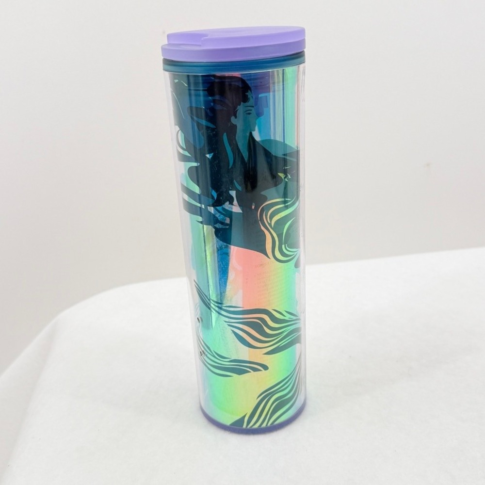 Starbucks 2023 Mermaid Siren Iridescent Double Tail Purple Tumbler 16 Oz Grande